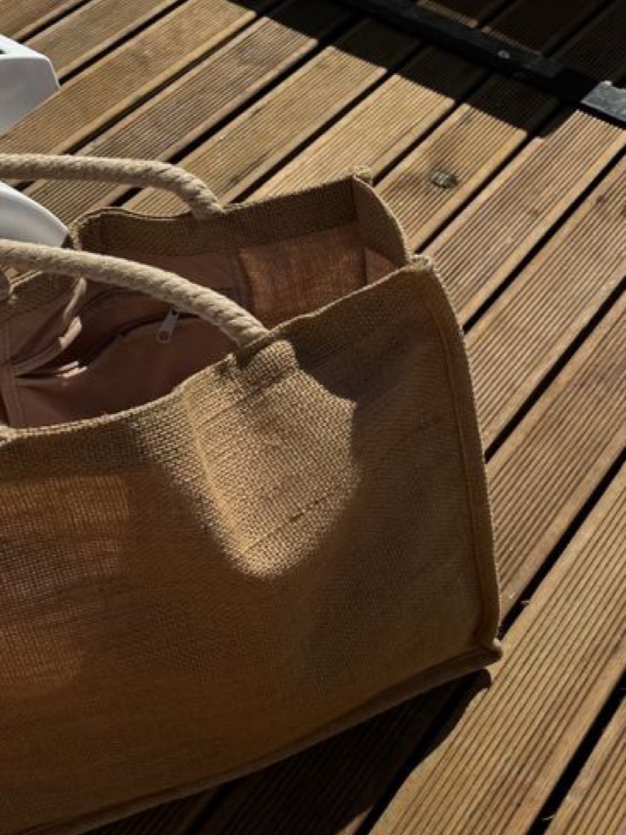 Tote bag « Fait main », lettrage arabe et français